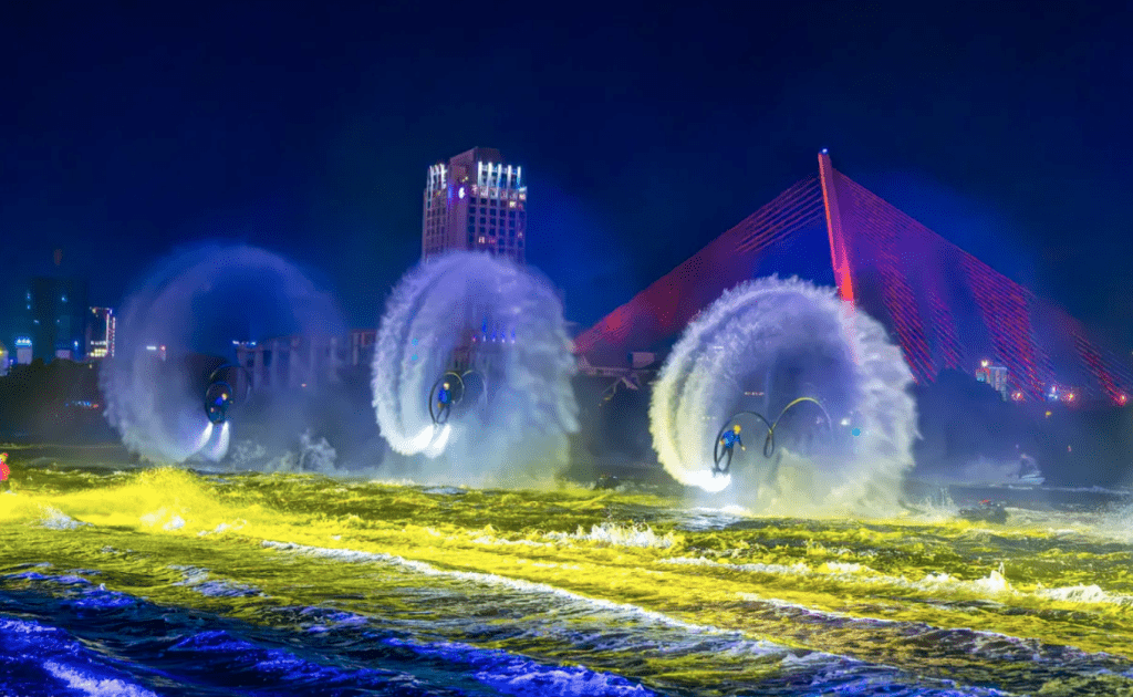 Da Nang Downtown is a vibrant hub that perfectly captures the spirit of the city, highlighted by the impressive Sun Wheel. This iconic attraction stands as one of the tallest Ferris wheels in the world, offering breathtaking views of Da Nang's skyline and the sparkling Han River. The area is bustling with energy, featuring a mix of entertainment options, shops, and restaurants that cater to visitors of all ages. As night falls, the Sun Wheel lights up, creating a magical atmosphere that draws crowds for both sightseeing and fun. It's a fantastic spot to enjoy thrilling rides and capture stunning photos against the backdrop of the city's illuminated skyline.