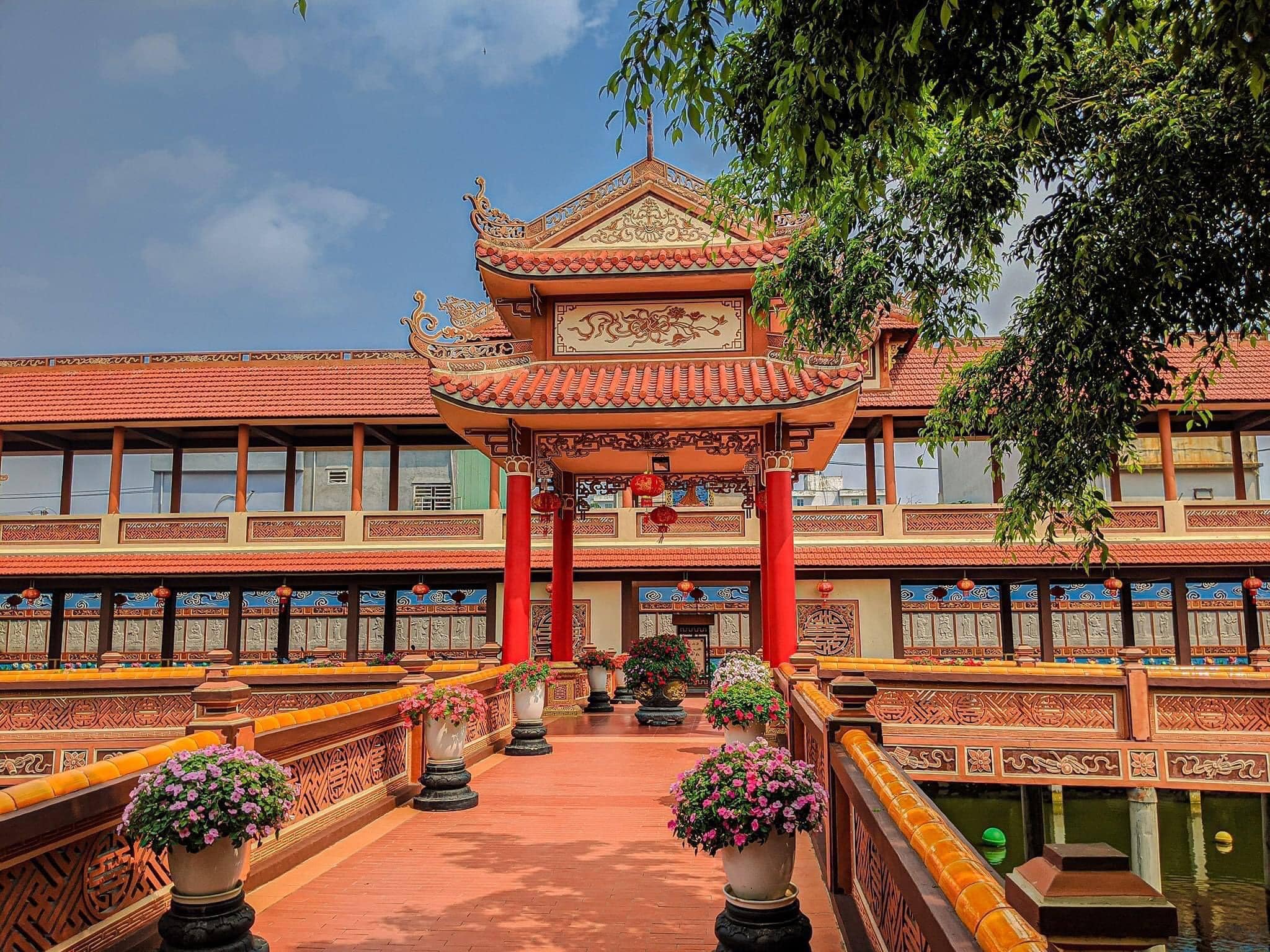 Vong Nguyet Pavilion offering panoramic views of the surrounding landscape, perfect for sunset watching