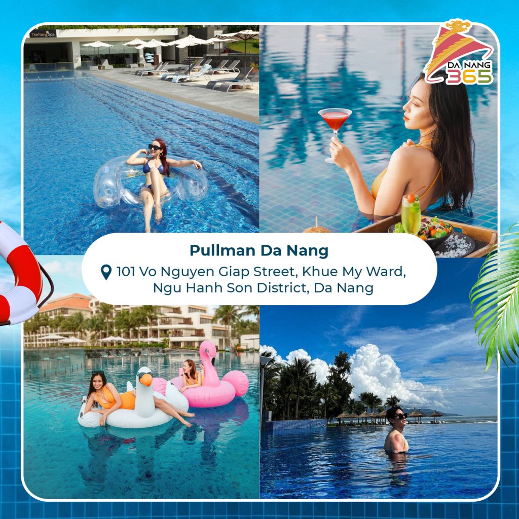 Hotel beach view with guests enjoying a refreshing swim in a clean, blue pool, creating a relaxing and inviting atmosphere