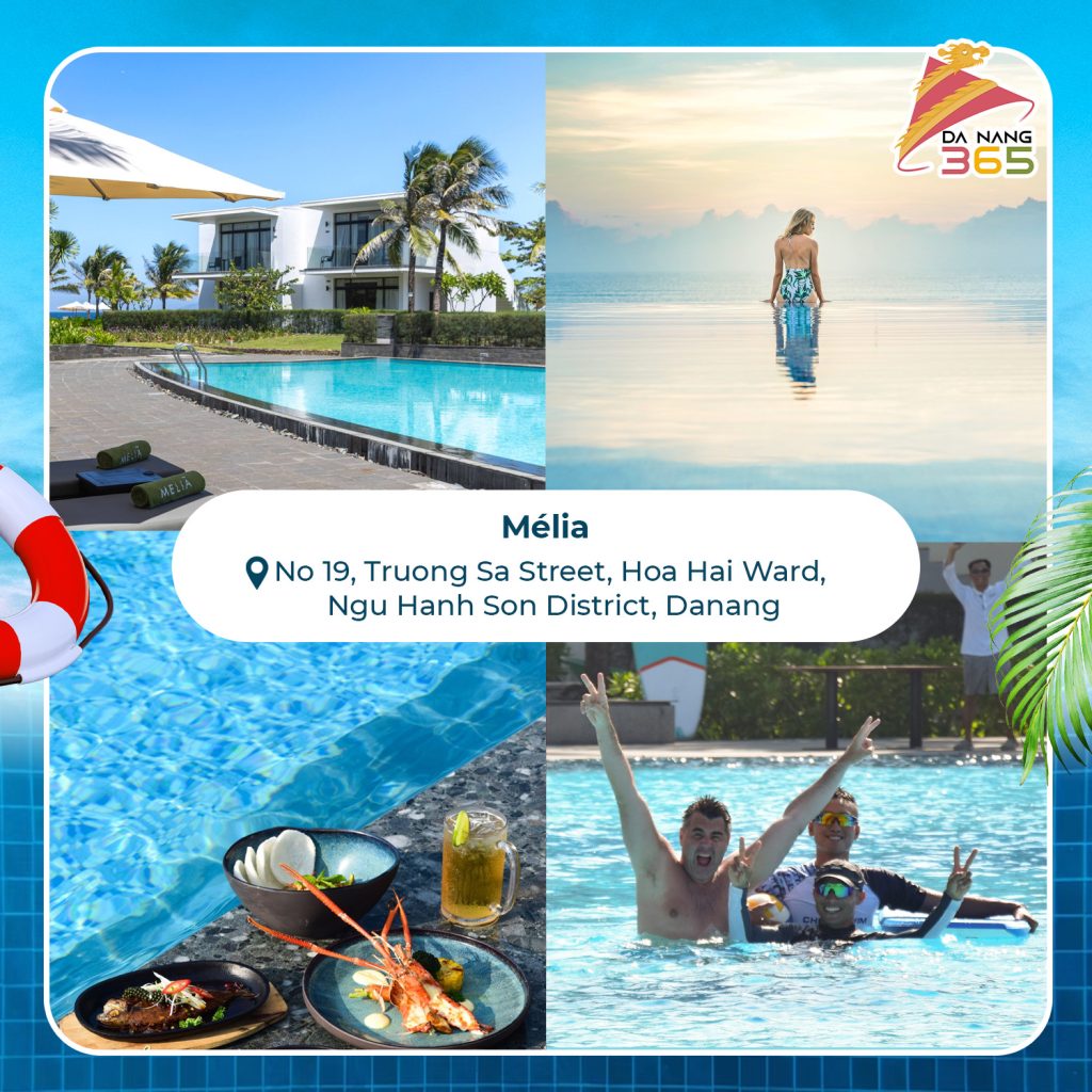 Hotel beach view with guests enjoying a refreshing swim in a clean, blue pool, creating a relaxing and inviting atmosphere