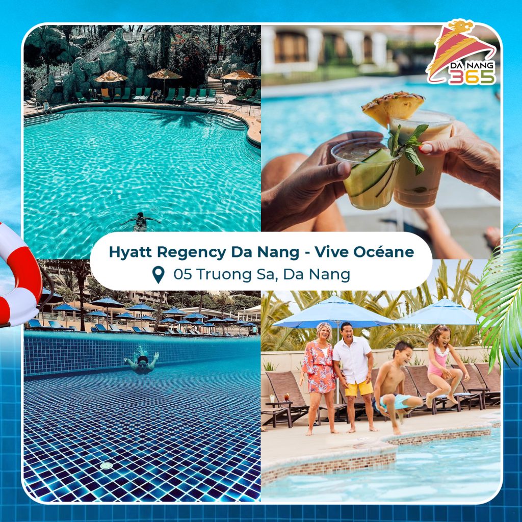 Hotel beach view with guests enjoying a refreshing swim in a clean, blue pool, creating a relaxing and inviting atmosphere
